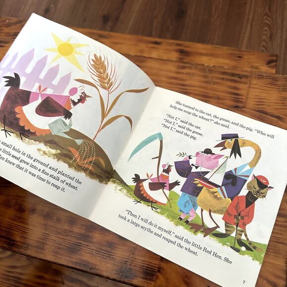 Vintage 1968 Fisher Price Disney's Story Of The Little Red Hen Paperback Book - Picture 5 of 8